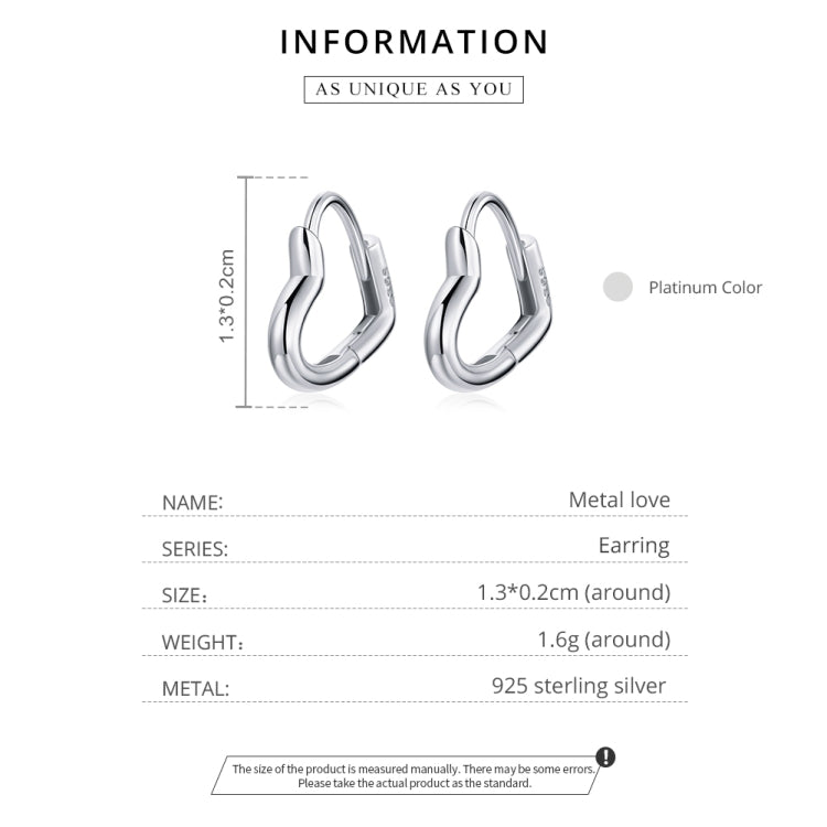 S925 Sterling Silver Heart-shaped Hollow Ear Stud Women Earrings, Heart-shaped Hollow(Silver), Heart-shaped Hollow(Gold)