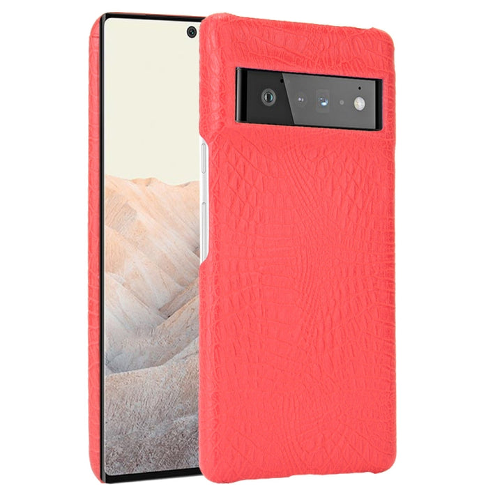 Shockproof Crocodile Texture PC + PU Case, For Google Pixel 6 Pro