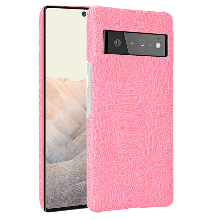 Shockproof Crocodile Texture PC + PU Case, For Google Pixel 6 Pro