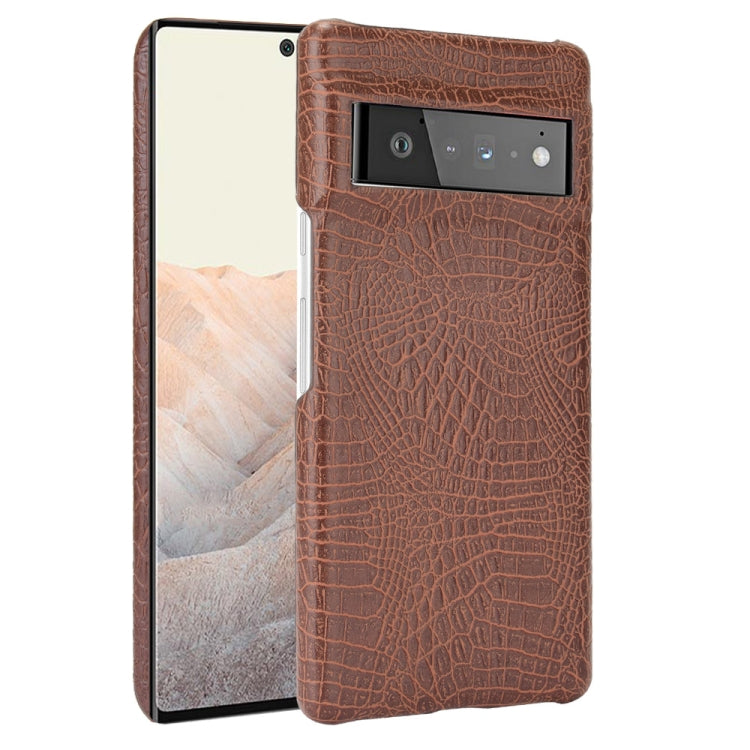 Shockproof Crocodile Texture PC + PU Case, For Google Pixel 6 Pro