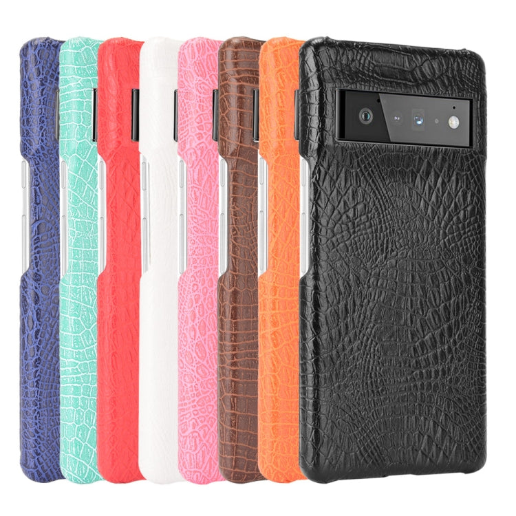 Shockproof Crocodile Texture PC + PU Case, For Google Pixel 6 Pro