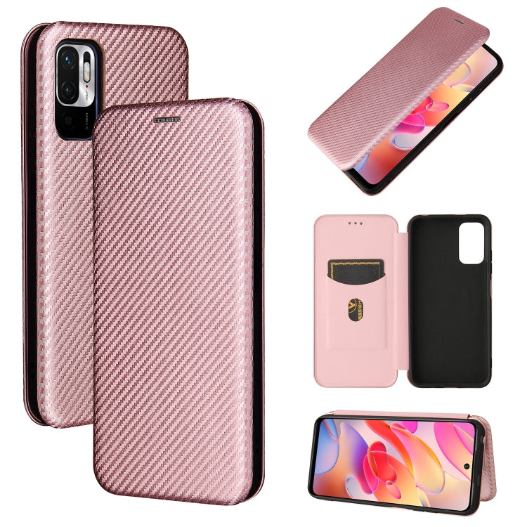 Carbon Fiber Texture Magnetic Horizontal Flip TPU + PC + PU Leather Case with Card Slot, For Sony Xperia Ace II, For Xiaomi Redmi Note 10 5G, For Xiaomi Poco M3 Pro 5G/4G