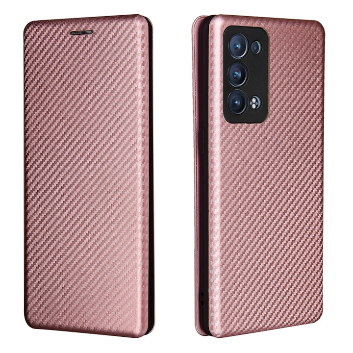 Carbon Fiber Texture Magnetic Horizontal Flip TPU + PC + PU Leather Case with Card Slot, For OPPO Reno6 Pro+ 5G, For OPPO Reno6, For TCL 20 SE, For Google Pixel 6 Pro, For Doogee X96 Pro