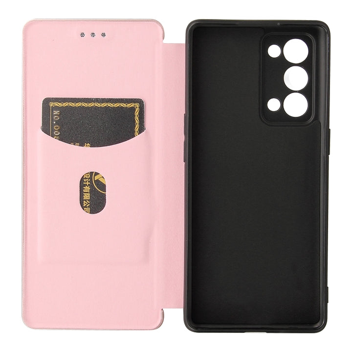 Carbon Fiber Texture Magnetic Horizontal Flip TPU + PC + PU Leather Case with Card Slot, For OPPO Reno6 Pro+ 5G, For OPPO Reno6, For TCL 20 SE, For Google Pixel 6 Pro, For Doogee X96 Pro