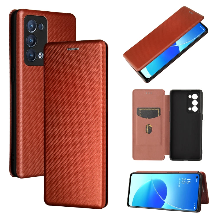 Carbon Fiber Texture Magnetic Horizontal Flip TPU + PC + PU Leather Case with Card Slot, For OPPO Reno6 Pro+ 5G, For OPPO Reno6, For TCL 20 SE, For Google Pixel 6 Pro, For Doogee X96 Pro