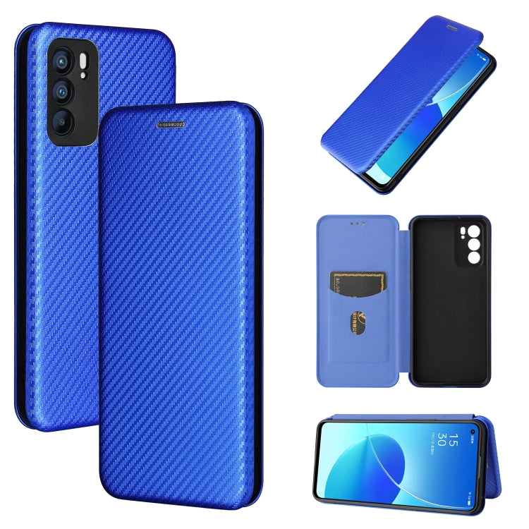 Carbon Fiber Texture Magnetic Horizontal Flip TPU + PC + PU Leather Case with Card Slot, For OPPO Reno6 Pro+ 5G, For OPPO Reno6, For TCL 20 SE, For Google Pixel 6 Pro, For Doogee X96 Pro