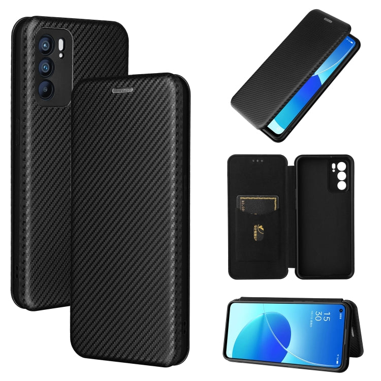 Carbon Fiber Texture Magnetic Horizontal Flip TPU + PC + PU Leather Case with Card Slot, For OPPO Reno6 Pro+ 5G, For OPPO Reno6, For TCL 20 SE, For Google Pixel 6 Pro, For Doogee X96 Pro