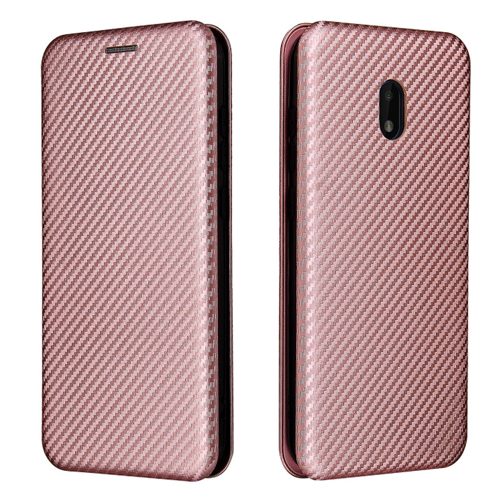 Carbon Fiber Texture Magnetic Horizontal Flip TPU + PC + PU Leather Case with Card Slot, For Nokia C1 Plus, For Samsung Galaxy A03s, For UMIDIGI A11