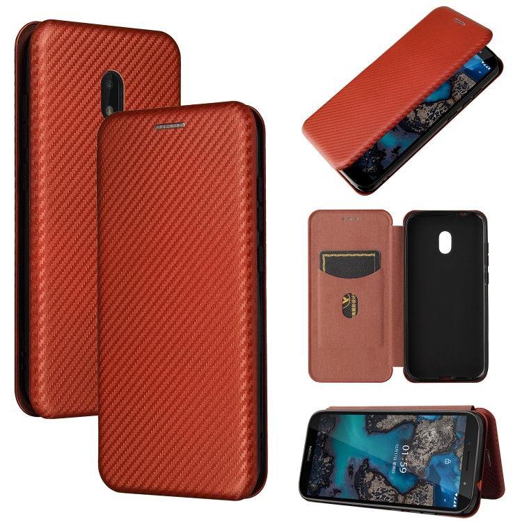 Carbon Fiber Texture Magnetic Horizontal Flip TPU + PC + PU Leather Case with Card Slot, For Nokia C1 Plus, For Samsung Galaxy A03s, For UMIDIGI A11