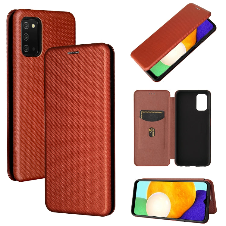 Carbon Fiber Texture Magnetic Horizontal Flip TPU + PC + PU Leather Case with Card Slot, For Nokia C1 Plus, For Samsung Galaxy A03s, For UMIDIGI A11