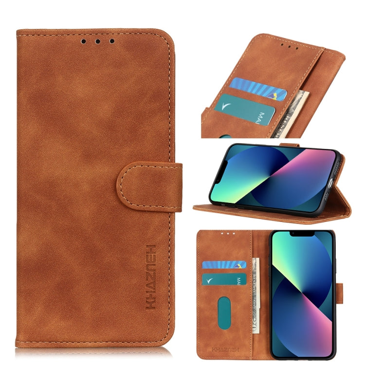 KHAZNEH Retro Texture PU + TPU Horizontal Flip Leather Case with Holder & Card Slots & Wallet, For iPhone 13 mini, For iPhone 13, For iPhone 13 Pro, For iPhone 13 Pro Max, For Nokia C10 / C20