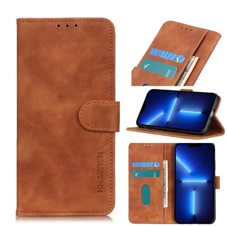 KHAZNEH Retro Texture PU + TPU Horizontal Flip Leather Case with Holder & Card Slots & Wallet, For iPhone 13 mini, For iPhone 13, For iPhone 13 Pro, For iPhone 13 Pro Max, For Nokia C10 / C20