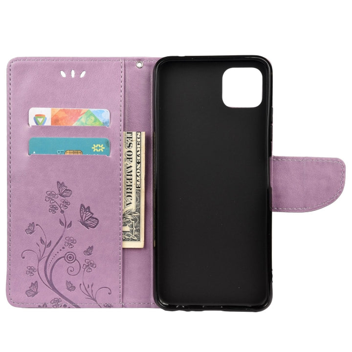 Butterfly Flower Pattern Horizontal Flip Leather Case with Holder & Card Slots & Wallet, For Samsung Galaxy A22 5G, For Sony Xperia 10 III, For Xiaomi Mi 11