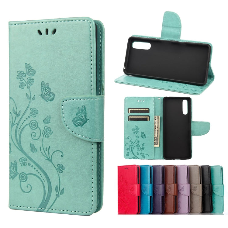 Butterfly Flower Pattern Horizontal Flip Leather Case with Holder & Card Slots & Wallet, For Samsung Galaxy A22 5G, For Sony Xperia 10 III, For Xiaomi Mi 11