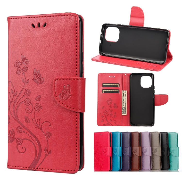 Butterfly Flower Pattern Horizontal Flip Leather Case with Holder & Card Slots & Wallet, For Samsung Galaxy A22 5G, For Sony Xperia 10 III, For Xiaomi Mi 11