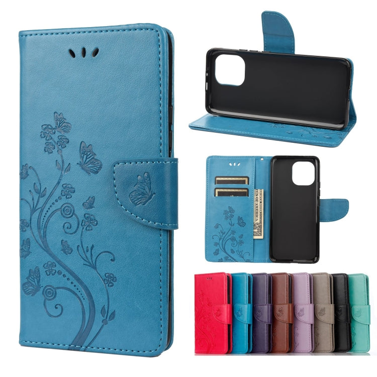 Butterfly Flower Pattern Horizontal Flip Leather Case with Holder & Card Slots & Wallet, For Samsung Galaxy A22 5G, For Sony Xperia 10 III, For Xiaomi Mi 11