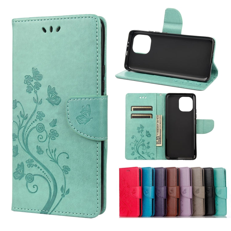 Butterfly Flower Pattern Horizontal Flip Leather Case with Holder & Card Slots & Wallet, For Samsung Galaxy A22 5G, For Sony Xperia 10 III, For Xiaomi Mi 11