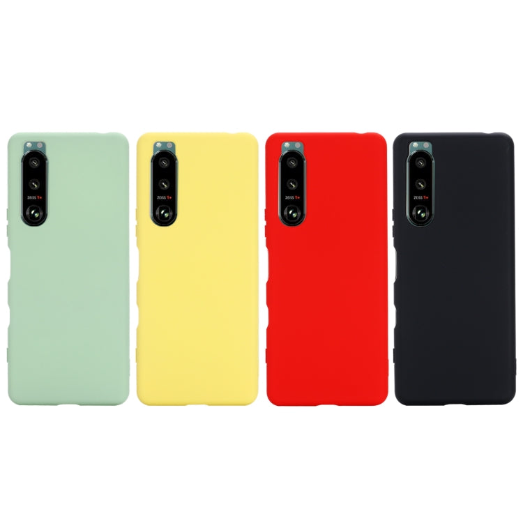 Solid Color Liquid Silicone Dropproof Full Coverage Protective Case, For Sony Xperia 5 III