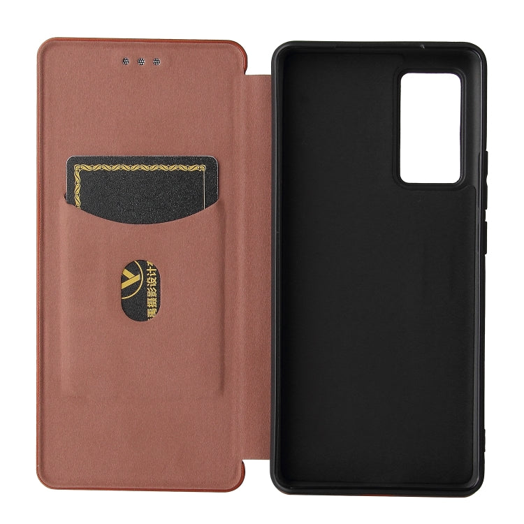 Carbon Fiber Texture Magnetic Horizontal Flip TPU + PC + PU Leather Case with Card Slot, For vivo X60 Pro / X60 5G, For Nokia C10, For Nokia C20