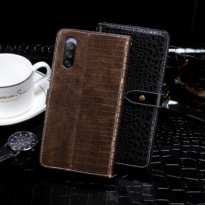 idewei Crocodile Texture Horizontal Flip Leather Case with Holder & Card Slots & Wallet, For Sony Xperia 10 III, For vivo S10, For vivo V21e 5G