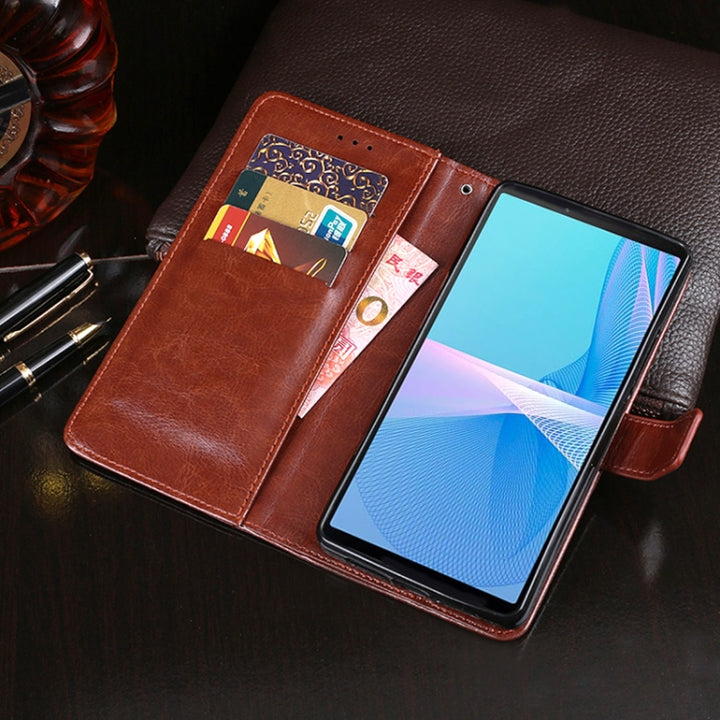 idewei Crazy Horse Texture Horizontal Flip Leather Case with Holder & Card Slots & Wallet, For Sony Xperia 10 III, For vivo S10, For vivo V21e 5G