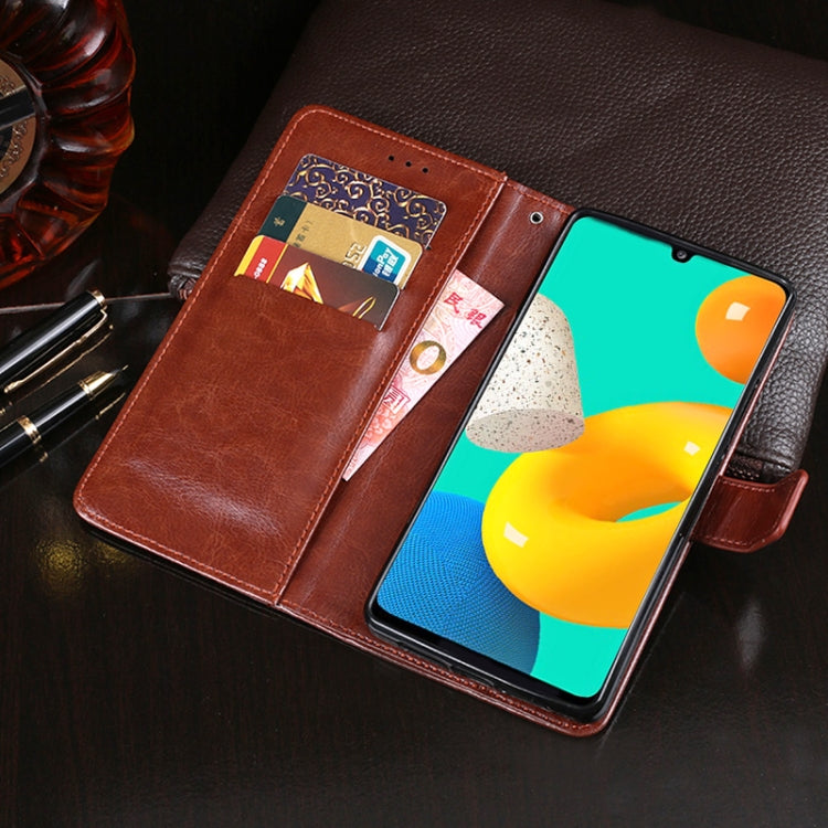 idewei Crazy Horse Texture Horizontal Flip Leather Case with Holder & Card Slots & Wallet, For Samsung Galaxy M32, For Xiaomi Poco F3 GT