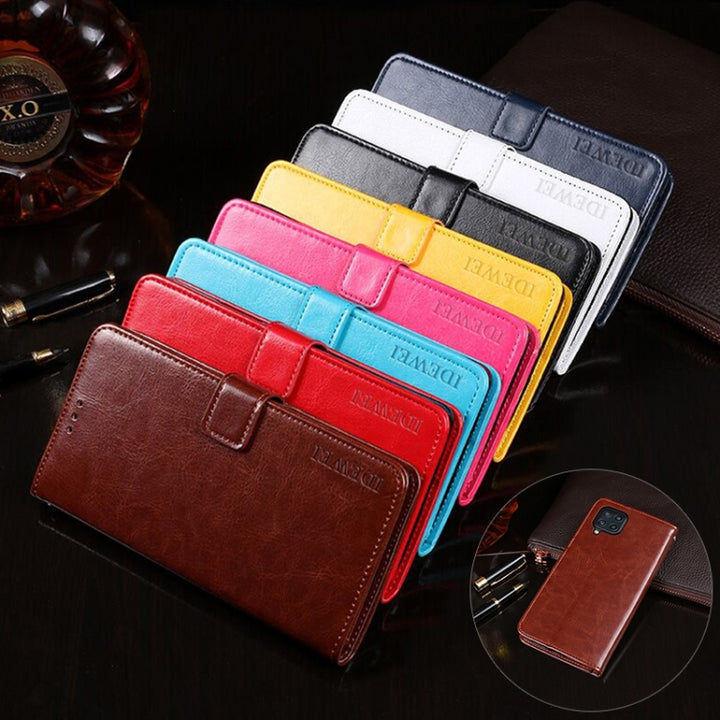 idewei Crazy Horse Texture Horizontal Flip Leather Case with Holder & Card Slots & Wallet, For Samsung Galaxy M32, For Xiaomi Poco F3 GT