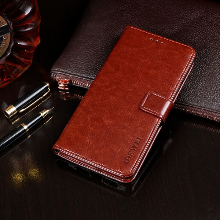 idewei Crazy Horse Texture Horizontal Flip Leather Case with Holder & Card Slots & Wallet, For Samsung Galaxy M32, For Xiaomi Poco F3 GT