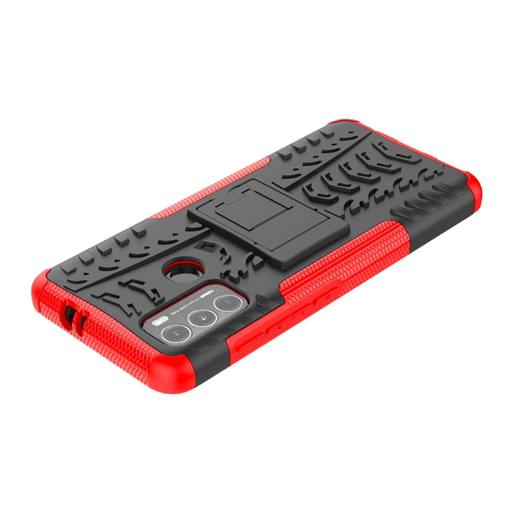 Tire Texture Shockproof TPU+PC Protective Case with Holder, For Motorola Moto G60, For Sony Xperia 5 III, For Sony Xperia 10 III, For Xiaomi Redmi K40 Gaming