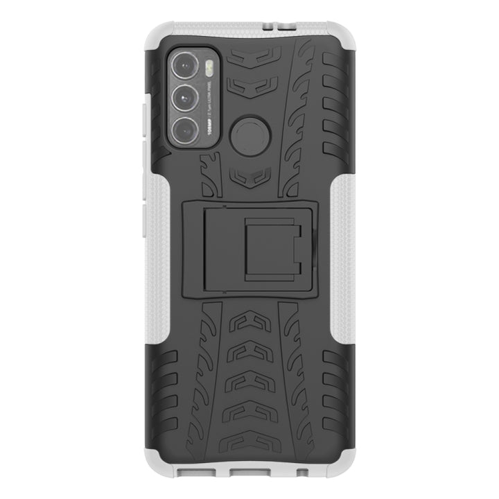 Tire Texture Shockproof TPU+PC Protective Case with Holder, For Motorola Moto G60, For Sony Xperia 5 III, For Sony Xperia 10 III, For Xiaomi Redmi K40 Gaming