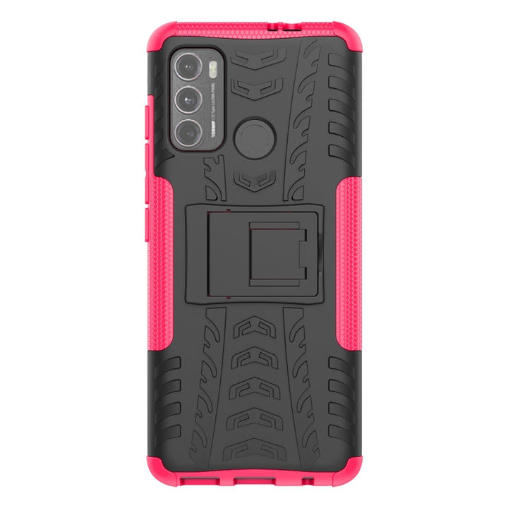 Tire Texture Shockproof TPU+PC Protective Case with Holder, For Motorola Moto G60, For Sony Xperia 5 III, For Sony Xperia 10 III, For Xiaomi Redmi K40 Gaming