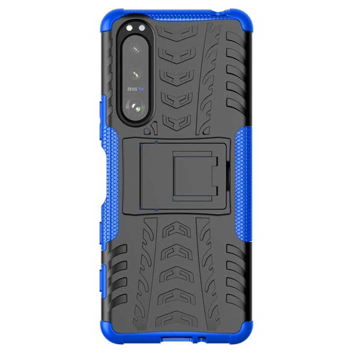 Tire Texture Shockproof TPU+PC Protective Case with Holder, For Motorola Moto G60, For Sony Xperia 5 III, For Sony Xperia 10 III, For Xiaomi Redmi K40 Gaming