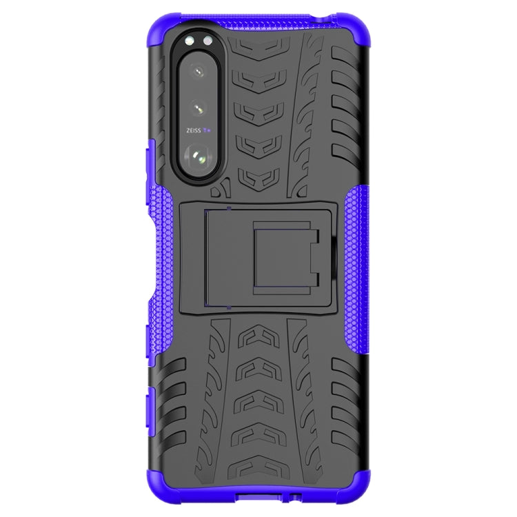 Tire Texture Shockproof TPU+PC Protective Case with Holder, For Motorola Moto G60, For Sony Xperia 5 III, For Sony Xperia 10 III, For Xiaomi Redmi K40 Gaming