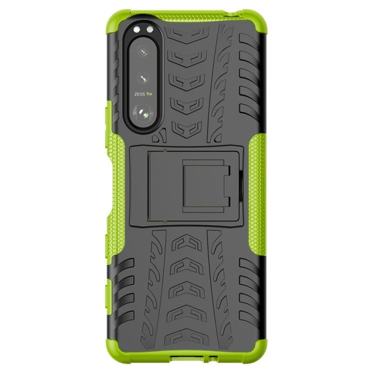 Tire Texture Shockproof TPU+PC Protective Case with Holder, For Motorola Moto G60, For Sony Xperia 5 III, For Sony Xperia 10 III, For Xiaomi Redmi K40 Gaming