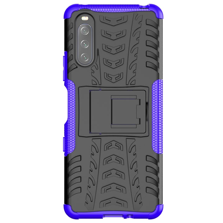 Tire Texture Shockproof TPU+PC Protective Case with Holder, For Motorola Moto G60, For Sony Xperia 5 III, For Sony Xperia 10 III, For Xiaomi Redmi K40 Gaming