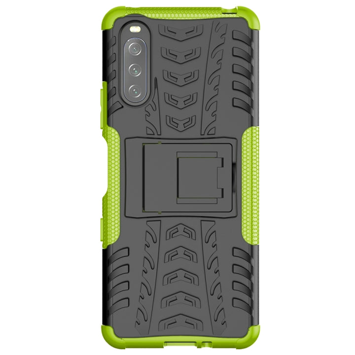 Tire Texture Shockproof TPU+PC Protective Case with Holder, For Motorola Moto G60, For Sony Xperia 5 III, For Sony Xperia 10 III, For Xiaomi Redmi K40 Gaming