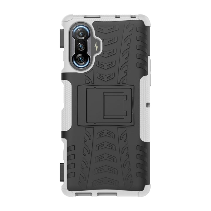 Tire Texture Shockproof TPU+PC Protective Case with Holder, For Motorola Moto G60, For Sony Xperia 5 III, For Sony Xperia 10 III, For Xiaomi Redmi K40 Gaming