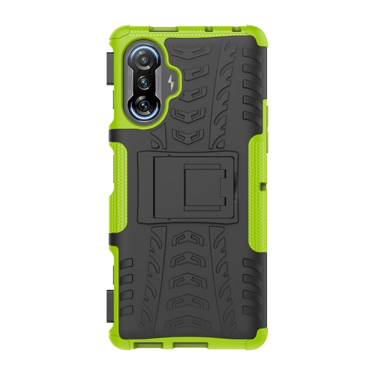 Tire Texture Shockproof TPU+PC Protective Case with Holder, For Motorola Moto G60, For Sony Xperia 5 III, For Sony Xperia 10 III, For Xiaomi Redmi K40 Gaming