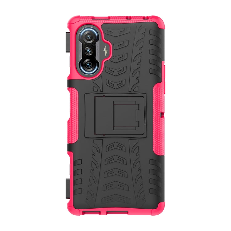 Tire Texture Shockproof TPU+PC Protective Case with Holder, For Motorola Moto G60, For Sony Xperia 5 III, For Sony Xperia 10 III, For Xiaomi Redmi K40 Gaming