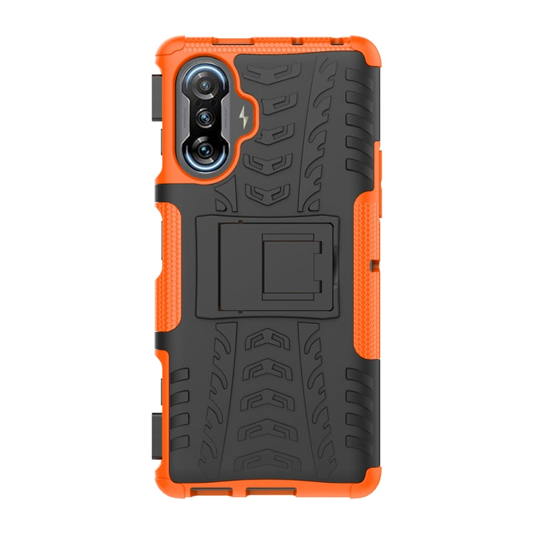 Tire Texture Shockproof TPU+PC Protective Case with Holder, For Motorola Moto G60, For Sony Xperia 5 III, For Sony Xperia 10 III, For Xiaomi Redmi K40 Gaming