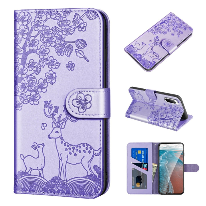 Sika Deer Embossing Pattern Horizontal Flip PU Leather Case with Holder & Card Slot & Wallet & Photo Frame, For Sony Xperia 10 II, For Sony Xperia 10 III