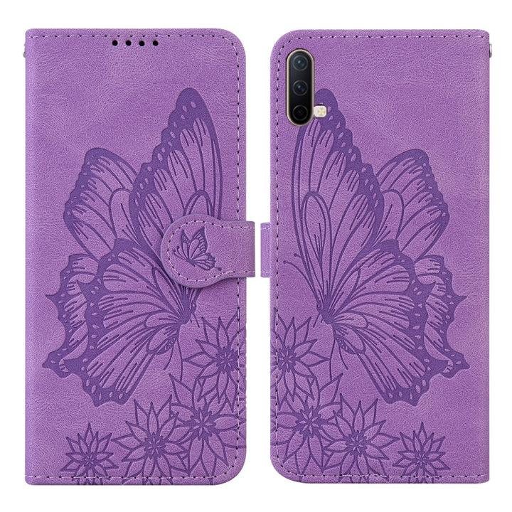 Retro Skin Feel Butterflies Embossing Horizontal Flip Leather Case with Holder & Card Slots & Wallet, For Sony Xperia 10 III, For OnePlus Nord CE 5G, For OnePlus Nord N200