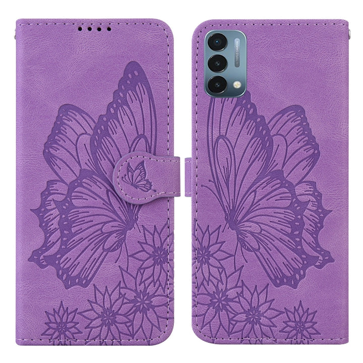 Retro Skin Feel Butterflies Embossing Horizontal Flip Leather Case with Holder & Card Slots & Wallet, For Sony Xperia 10 III, For OnePlus Nord CE 5G, For OnePlus Nord N200