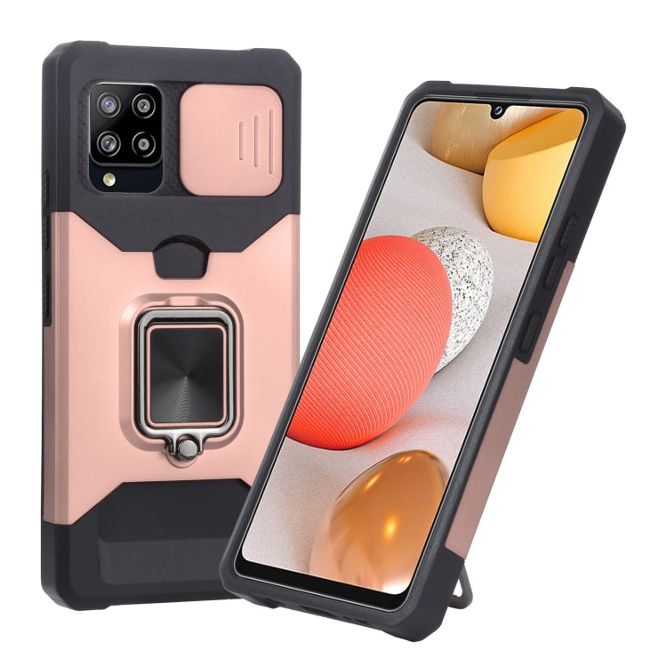 Sliding Camera Cover Design PC + TPU Shockproof Case with Ring Holder & Card Slot, For Google Pixel 5a 5G, For Samsung Galaxy A03s 166.6mm, For Samsung Galaxy A42 5G, For Samsung Galaxy A72 5G