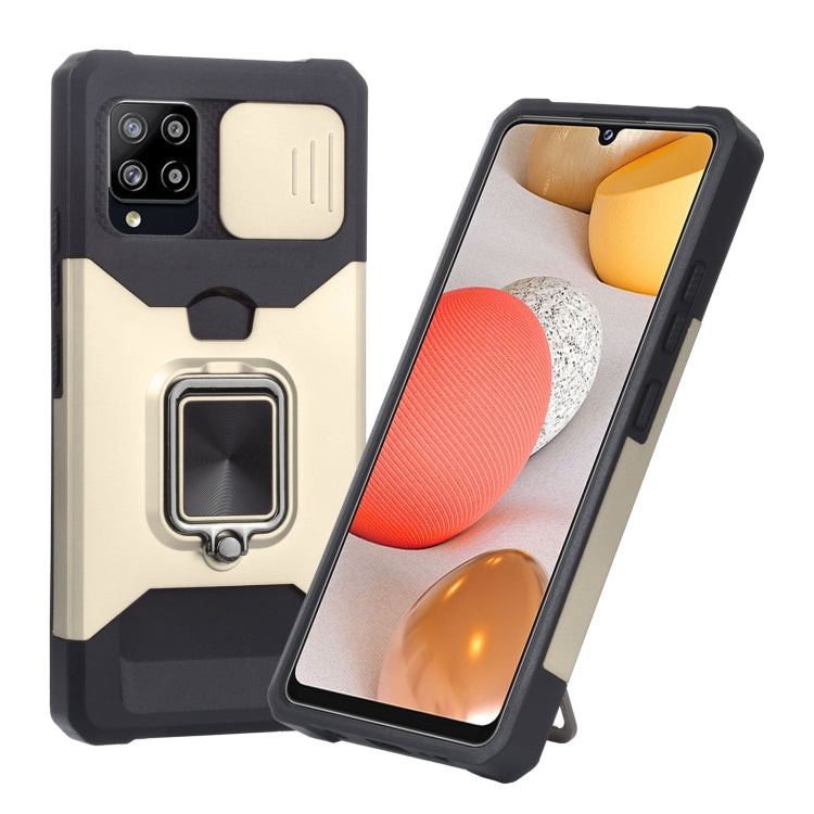 Sliding Camera Cover Design PC + TPU Shockproof Case with Ring Holder & Card Slot, For Google Pixel 5a 5G, For Samsung Galaxy A03s 166.6mm, For Samsung Galaxy A42 5G, For Samsung Galaxy A72 5G