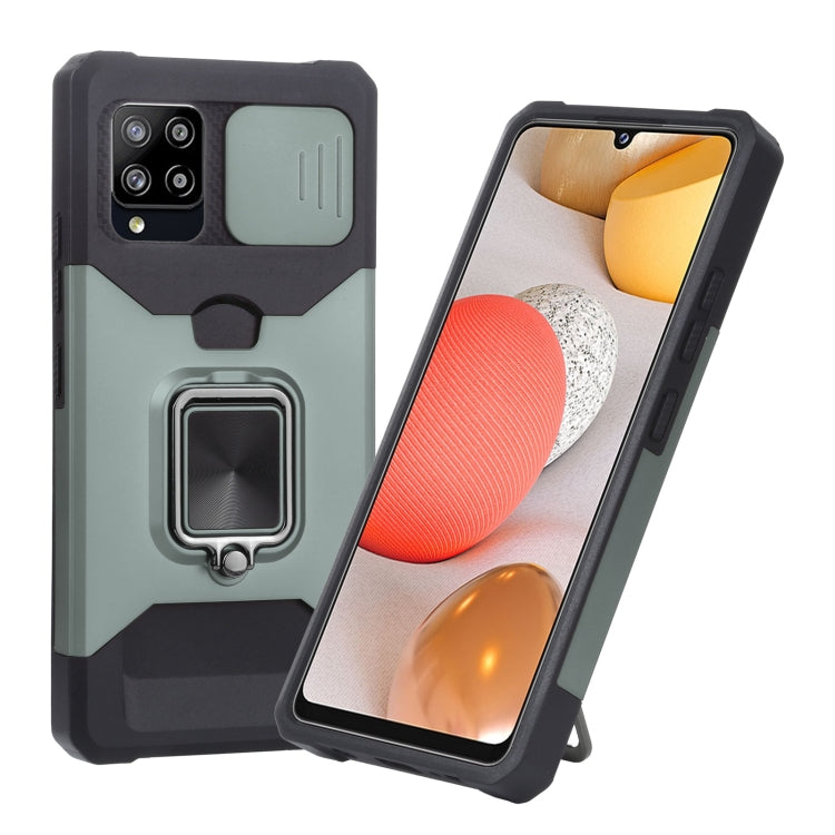 Sliding Camera Cover Design PC + TPU Shockproof Case with Ring Holder & Card Slot, For Google Pixel 5a 5G, For Samsung Galaxy A03s 166.6mm, For Samsung Galaxy A42 5G, For Samsung Galaxy A72 5G