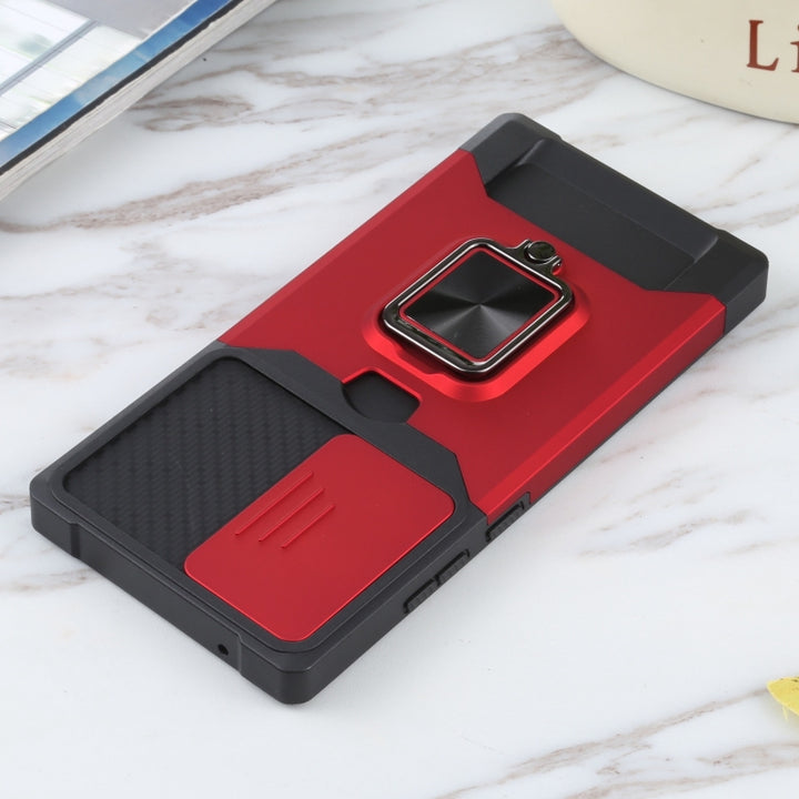 Sliding Camera Cover Design PC + TPU Shockproof Case with Ring Holder & Card Slot, For Samsung Galaxy Note20 Ultra, For Samsung Galaxy S21 5G, For Samsung Galaxy S21+ 5G, For Samsung Galaxy Note20