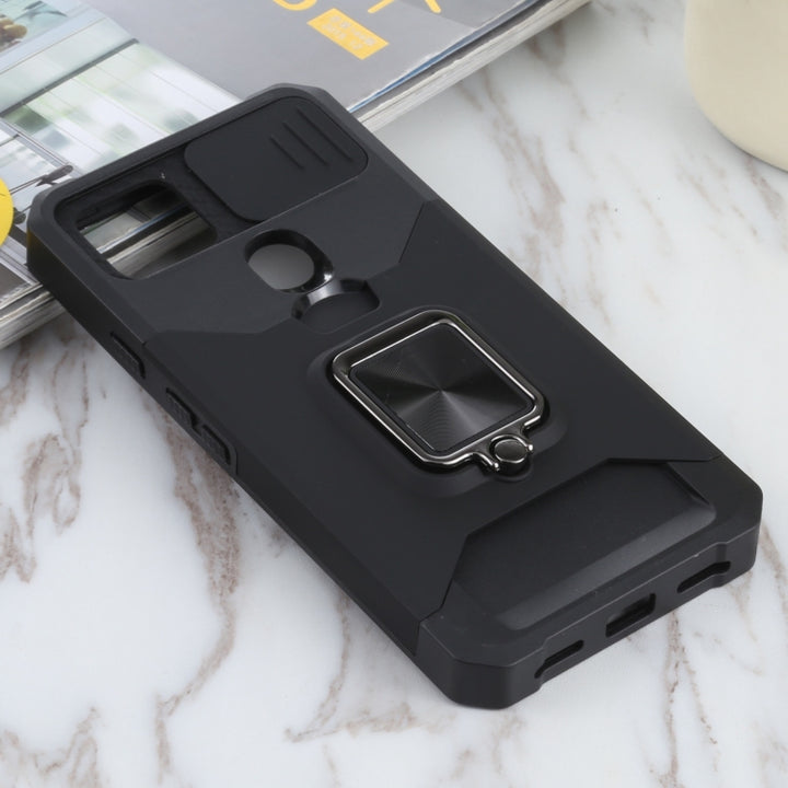 Sliding Camera Cover Design PC + TPU Shockproof Case with Ring Holder & Card Slot, For Google Pixel 5a 5G, For Samsung Galaxy A03s 166.6mm, For Samsung Galaxy A42 5G, For Samsung Galaxy A72 5G