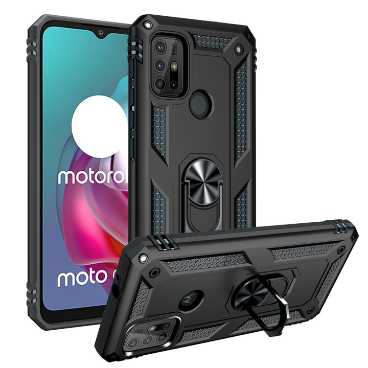 Shockproof TPU + PC Protective Case with 360 Degree Rotating Holder, For Motorola Moto G30 / G10, For Google Pixel 5A 5G