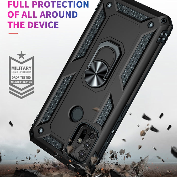 Shockproof TPU + PC Protective Case with 360 Degree Rotating Holder, For Motorola Moto G30 / G10, For Google Pixel 5A 5G